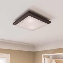 Envostar Kerio ceiling lamp, 35x35 cm, wenge