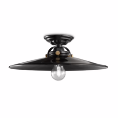 Ferroluce Retro ceiling light C105 black