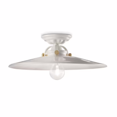 Ferroluce Retro ceiling light C105 white