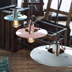 Ferroluce Vintage Giorgia hanging light in turquoise