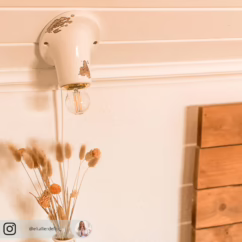 Ferroluce Wall light C115 in vintage style white