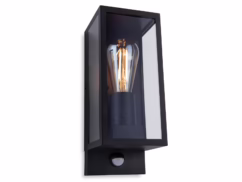 Firstlight 2826BK Dallas PIR Box Lantern In Black Finish IP44