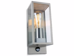 Firstlight 2826ST Dallas Outdoor PIR Box Lantern In Stainless Steel Finish IP44