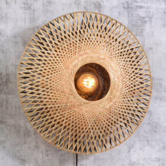 GOOD & MOJO Kalimantan wall, natural/black, ⌀ 60cm