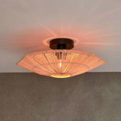 GOOD & MOJO Panama ceiling light, natural, ⌀ 45 cm, raffia