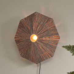 GOOD & MOJO Panama wall light, dark grey, ⌀ 65 cm, plug
