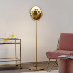 GUBI Multi-Lite floor lamp, height 148 cm, brass/brass