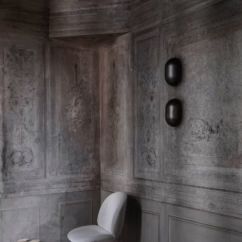 Gubi Howard wall light with plug, gunmetal