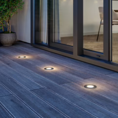 Lucande LED deck light Ava, ⌀ 12 cm, round, IP67
