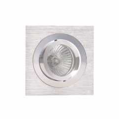 Mantra MC0002 Basic GU10 Square Swivel Downlight In Satin Nickel And Chrome
