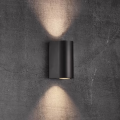 Nordlux Canto Maxi 2 Seaside outdoor wall light, black, GU10, 17 cm