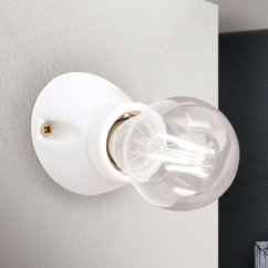 ORION Frost ceramic wall light, white