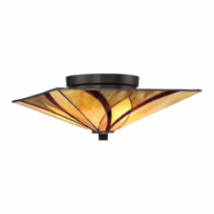 QUOIZEL Asheville ceiling light Tiffany design, 16.7 cm