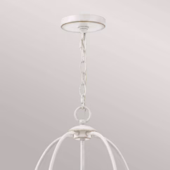 QUOIZEL Bradbury 5 chandelier, 5-bulb, white