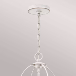 QUOIZEL Bradbury pendant light, 4-bulb, white