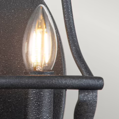 QUOIZEL Bradbury wall light, 2-bulb, grey