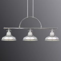 QUOIZEL Emery hanging lamp 3-bulb silver