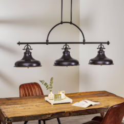 QUOIZEL Emery industrial pendant lamp bronze 3-bulb