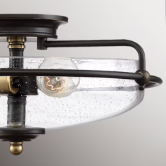QUOIZEL Griffin Ceiling lamp bronze/clear, 3-bulb