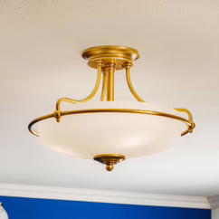 QUOIZEL ceiling lamp Griffin with spacer, brass, ⌀ 42 cm