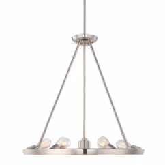 QZ-THEATERROW6IS 6 Light Imperial Silver Hanging Pendant