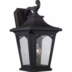 QZ/BEDFORD2/L Bedford 1 Light Large Wall Lantern Light In Mystic Black