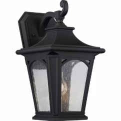 QZ/BEDFORD2/M Bedford 1 Light Medium Wall Lantern Light In Mystic Black