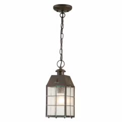 Quintiesse QN-NANTUCKET8-M-AS Nantucket Medium Chain Ceiling Lantern In Aged Brass Finish IP44