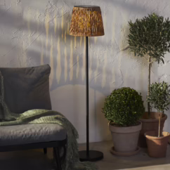 STAR TRADING LED floor lamp Cesta 127cm brown/black plastic/metal