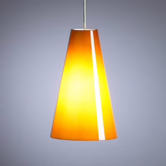 TECNOLUMEN Hanging light by Schnepel, melon-coloured