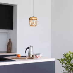 UMAGE Acorn hanging lamp one-bulb amber brass
