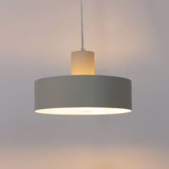 SIGMA Rif M pendant light, taupe, 1-bulb, Ø 25 cm, steel