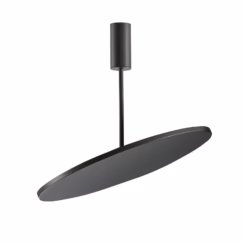 OLEV LED ceiling lamp FLUENTIS black Ø 54 cm metal 2,700 K