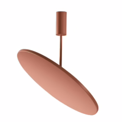 OLEV LED ceiling lamp FLUENTIS, earth brown, Ø 54 cm, metal 927
