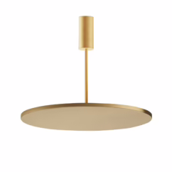 OLEV LED ceiling lamp FLUENTIS, gold, Ø 54 cm, metal 2,700 K