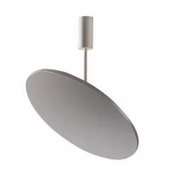 OLEV LED ceiling lamp FLUENTIS, titanium, Ø 54 cm metal 2,700 K