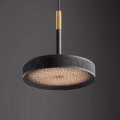 OLEV LED hanging light OVERFLY, black Ø 15 cm, metal 927 dimmable