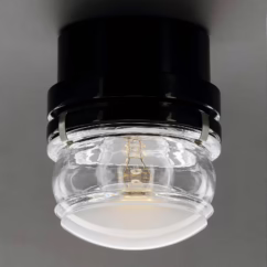 Oluce LED wall lamp Fresnel, black, aluminium, glass, 2,700 K