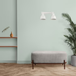 Argon Emoti wall light, beige, 2-bulb, steel, length 27 cm