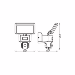 OSRAM SMART+ WiFi LED outdoor camera FLOOD, graphite, sensor IP44