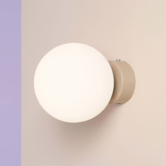 ALDEX Joel wall lamp, beige/white, 1-bulb