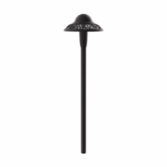 1-Light LED Pierced Dome in Black Textured