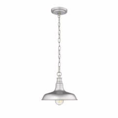 1-Light Outdoor Hanging Lantern In Galvanized