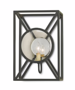 15" Beckmore Black Wall Sconce in Old Iron