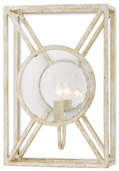 15" Beckmore Silver Wall Sconce in Silver Granello