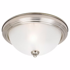 2-Light Ceiling Light in Brushed Nickel