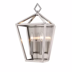 2-Light Wall Sconce in Brushed Nickel
