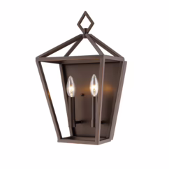 2-Light Wall Sconce in Rubbed Bronze