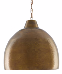 22" Earthshine Brass Large Pendant in Vintage Brass