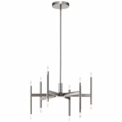 26" Modern Chandelier in Brushed Nickel